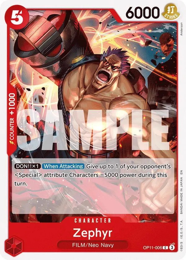 Zephyr — A Fist of Divine Speed — One Piece Card Game