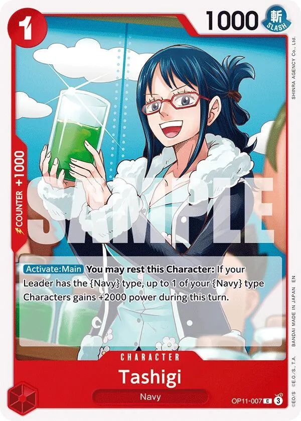 Tashigi — A Fist of Divine Speed — One Piece Card Game