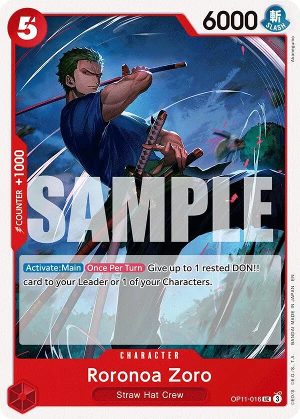 Roronoa Zoro — A Fist of Divine Speed — One Piece Card Game