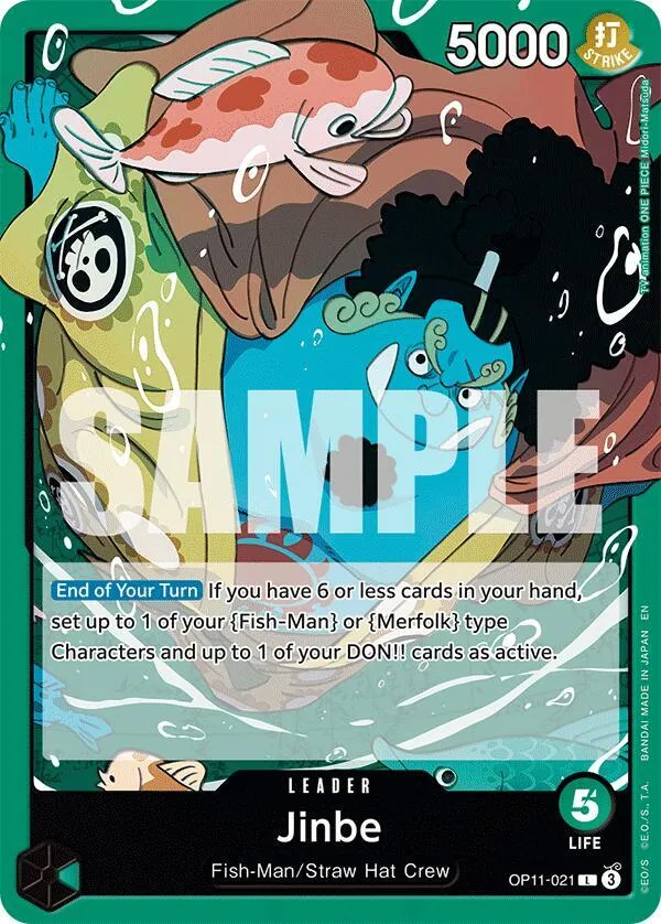 Jinbe (021) — A Fist of Divine Speed — One Piece Card Game