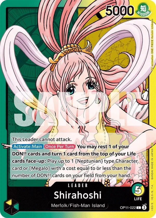 Shirahoshi (022) — A Fist of Divine Speed — One Piece Card Game