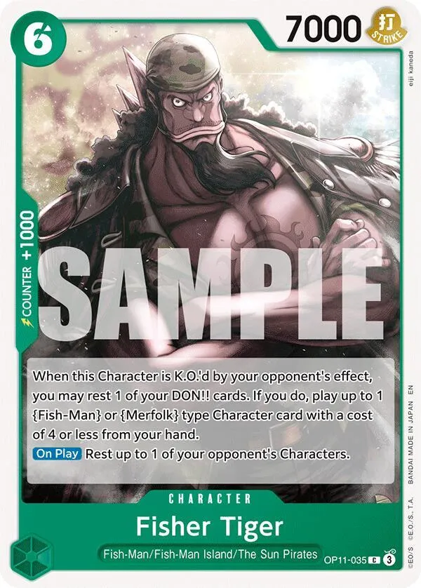 Fisher Tiger — A Fist of Divine Speed — One Piece Card Game