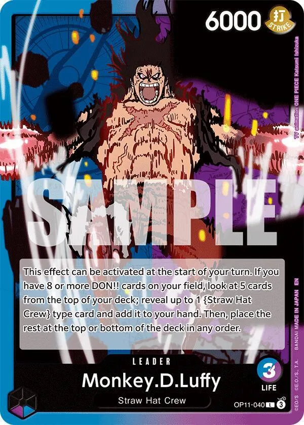 Monkey.D.Luffy (040) — A Fist of Divine Speed — One Piece Card Game