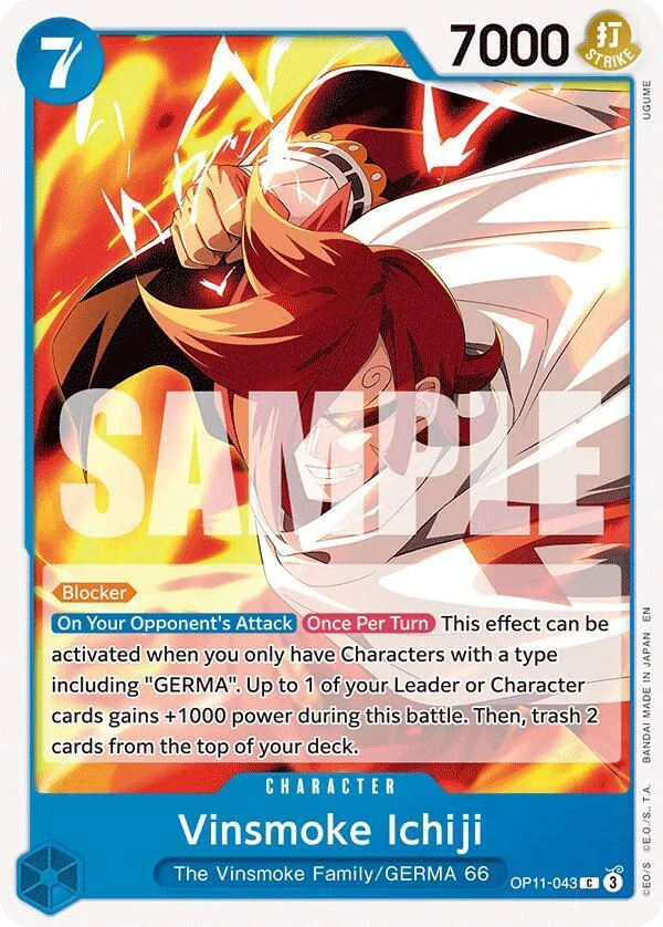 Vinsmoke Ichiji — A Fist of Divine Speed — One Piece Card Game