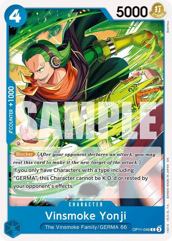 Vinsmoke Yonji — A Fist of Divine Speed — One Piece Card Game