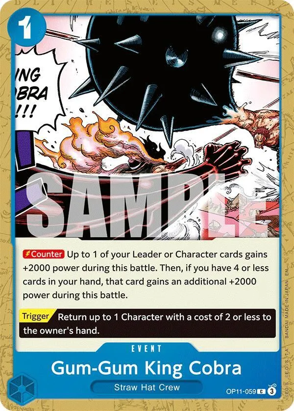 Gum-Gum King Cobra — A Fist of Divine Speed — One Piece Card Game