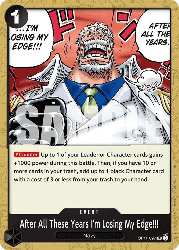 After All These Years I'm Losing My Edge!!! from A Fist of Divine Speed - One Piece Card Game