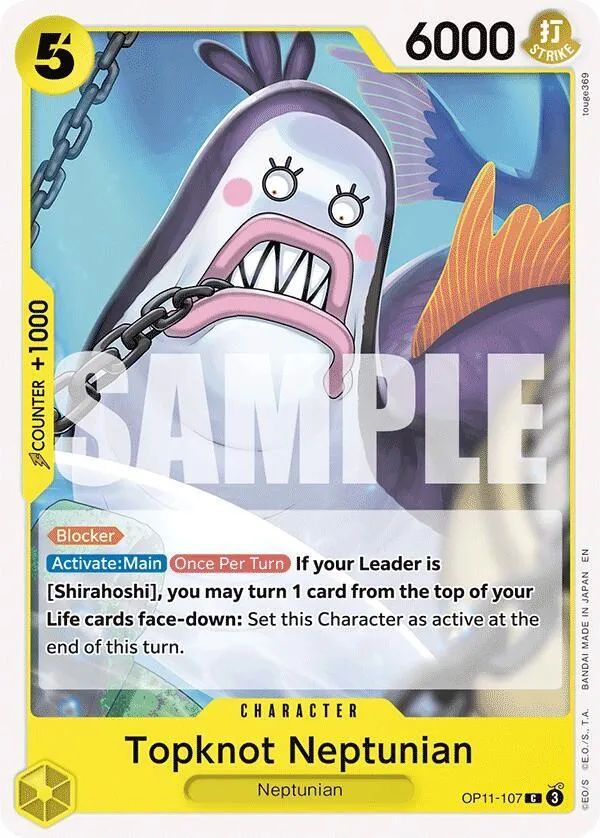 Topknot Neptunian — A Fist of Divine Speed — One Piece Card Game