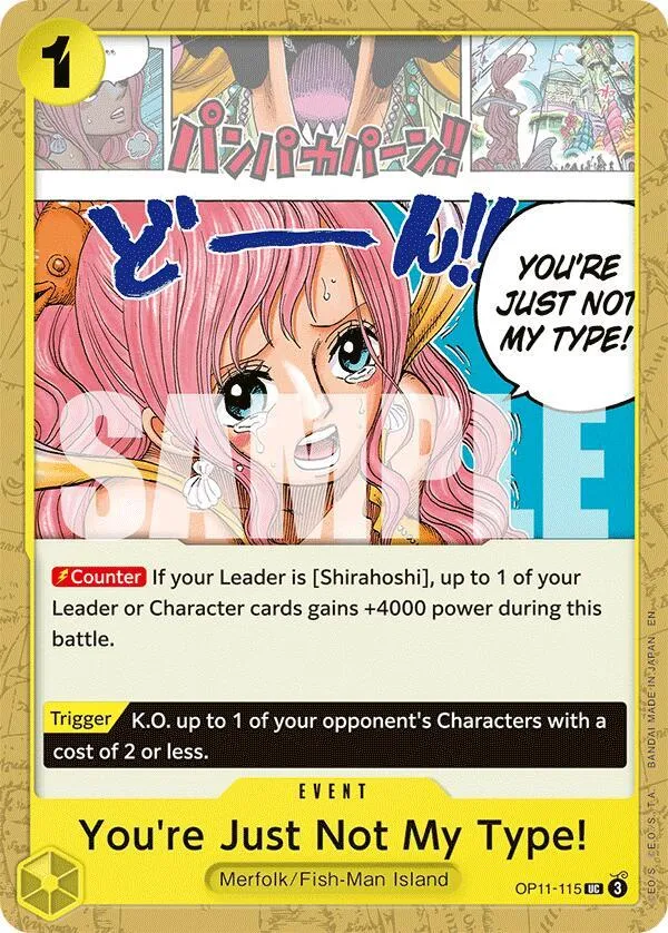 You're Just Not My Type! — A Fist of Divine Speed — One Piece Card Game
