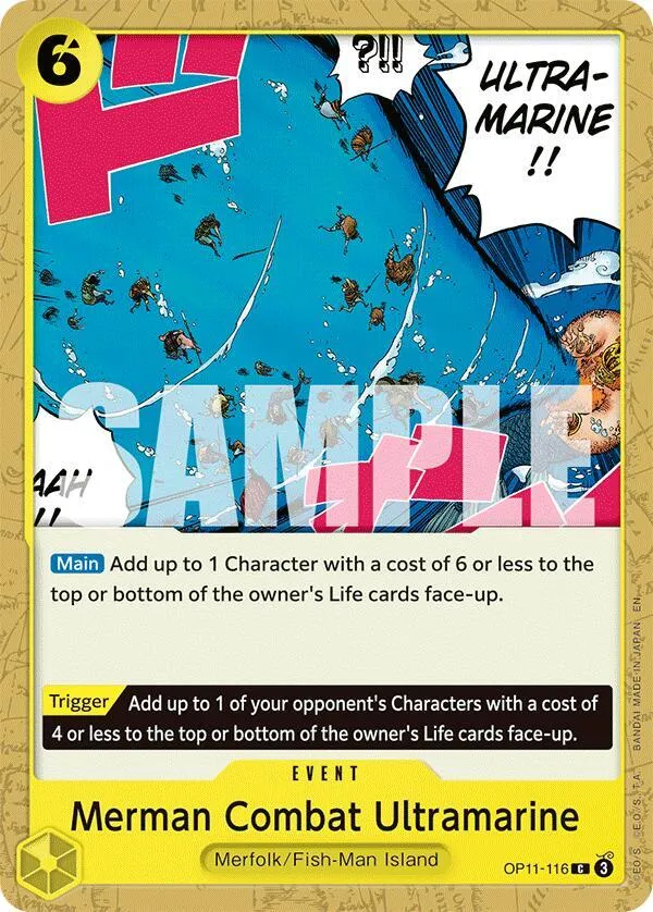 Merman Combat Ultramarine from A Fist of Divine Speed - One Piece Card Game