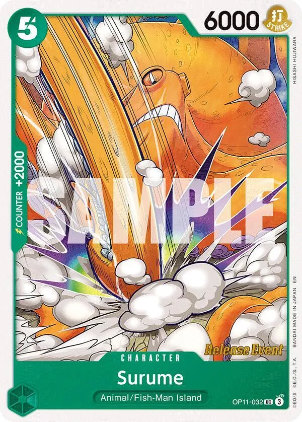 Surume — A Fist of Divine Speed Release Event Cards — One Piece Card Game