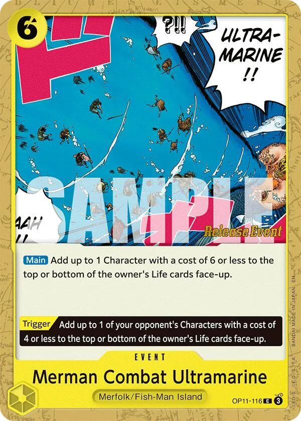 Merman Combat Ultramarine — A Fist of Divine Speed Release Event Cards — One Piece Card Game