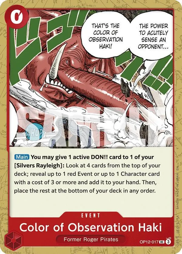 Color of Observation Haki — Legacy of the Master — One Piece Card Game