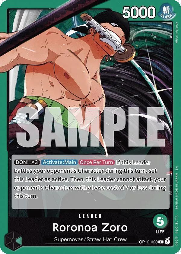 Roronoa Zoro (020) — Legacy of the Master — One Piece Card Game