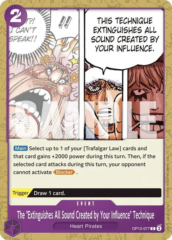 The "Extinguishes All Sound Created by Your Influence" Technique — Legacy of the Master — One Piece Card Game