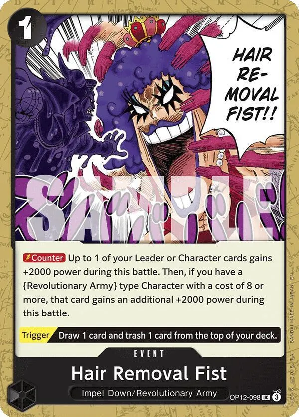 Hair Removal Fist — Legacy of the Master — One Piece Card Game