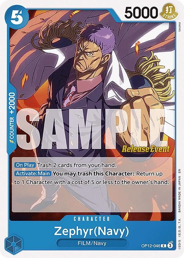 Zephyr(Navy) — Legacy of the Master Release Event Cards — One Piece Card Game