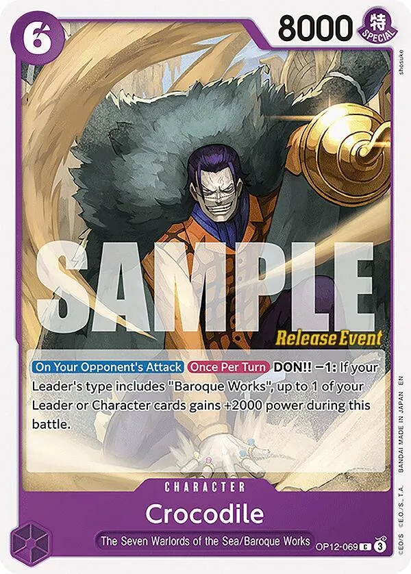 Crocodile — Legacy of the Master Release Event Cards — One Piece Card Game
