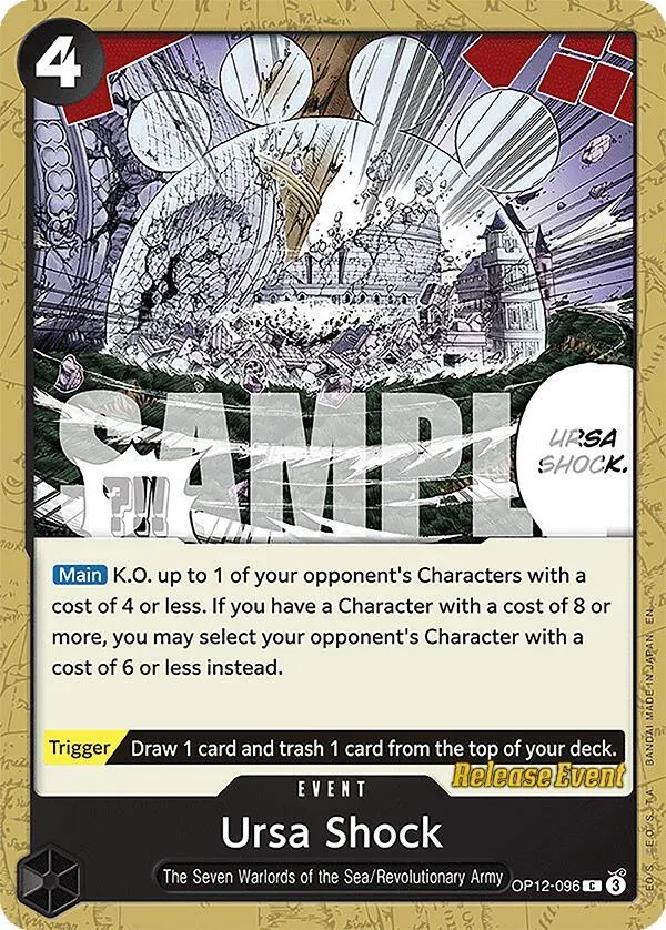 Ursa Shock — Legacy of the Master Release Event Cards — One Piece Card Game