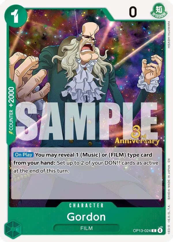 Gordon — Carrying On His Will: 3rd Anniversary Tournament Cards — One Piece Card Game