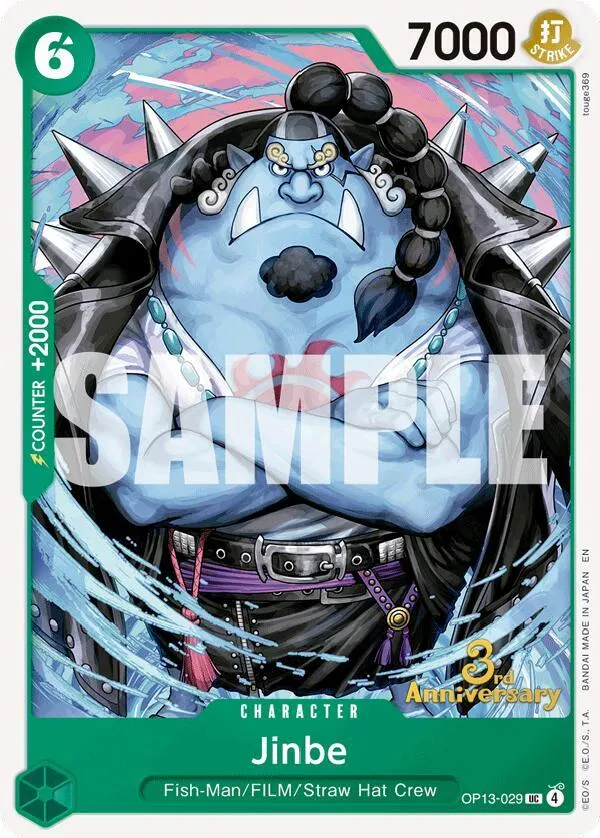 Jinbe — Carrying On His Will: 3rd Anniversary Tournament Cards — One Piece Card Game