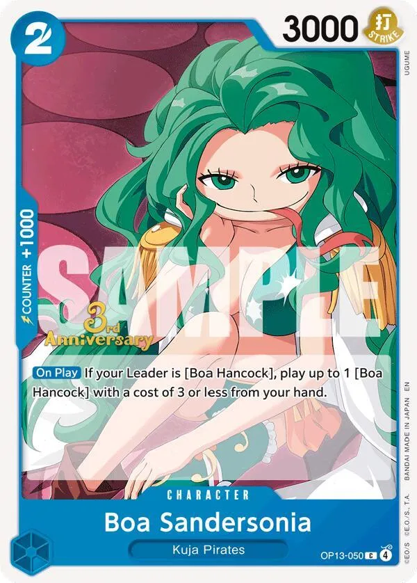 Boa Sandersonia — Carrying On His Will: 3rd Anniversary Tournament Cards — One Piece Card Game
