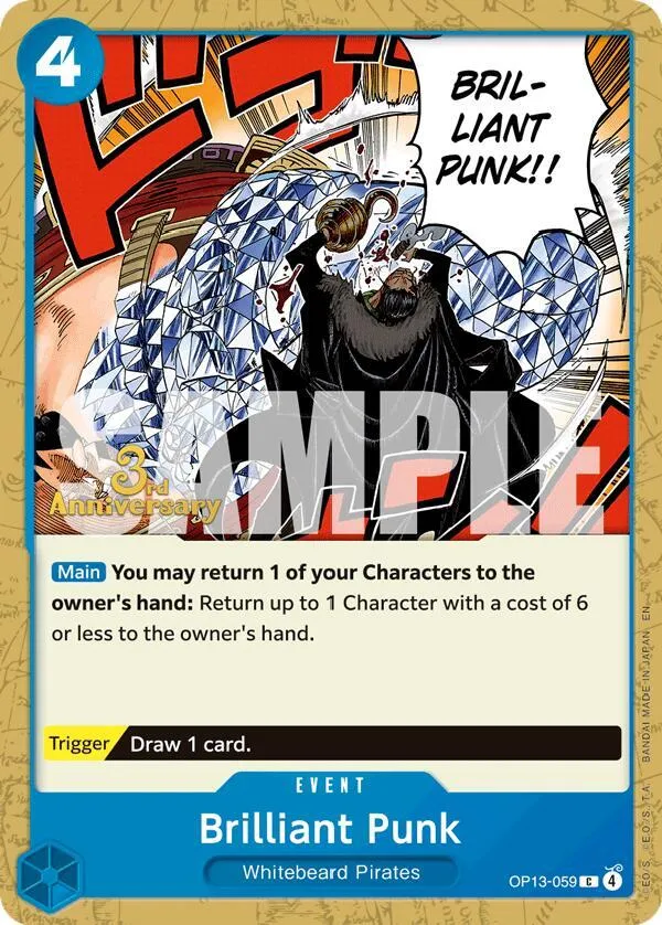 Brilliant Punk — Carrying On His Will: 3rd Anniversary Tournament Cards — One Piece Card Game