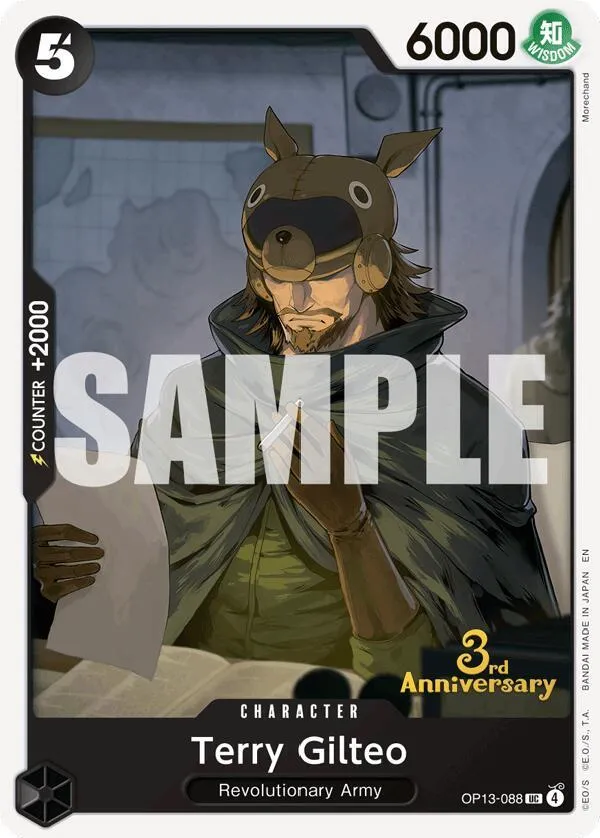 Terry Gilteo — Carrying On His Will: 3rd Anniversary Tournament Cards — One Piece Card Game