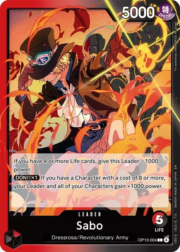 Sabo (004) — Carrying On His Will — One Piece Card Game