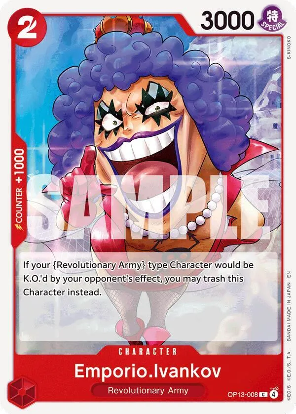Emporio.Ivankov — Carrying On His Will — One Piece Card Game