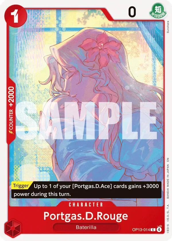 Portgas.D.Rouge — Carrying On His Will — One Piece Card Game