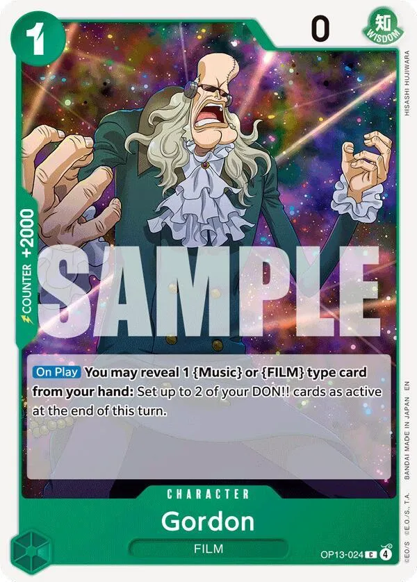 Gordon — Carrying On His Will — One Piece Card Game