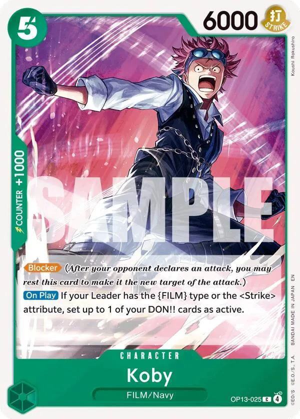 Koby — Carrying On His Will — One Piece Card Game