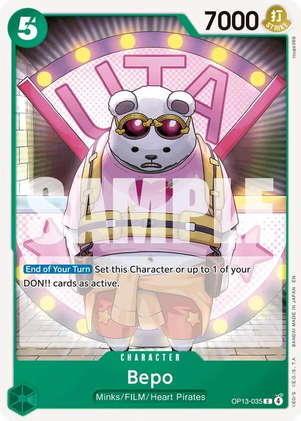 Bepo — Carrying On His Will — One Piece Card Game