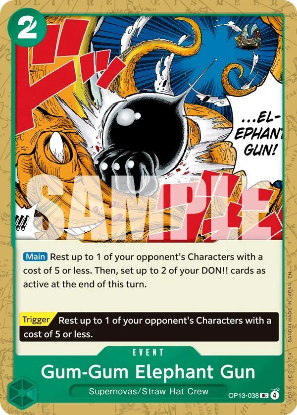 Gum-Gum Elephant Gun — Carrying On His Will — One Piece Card Game