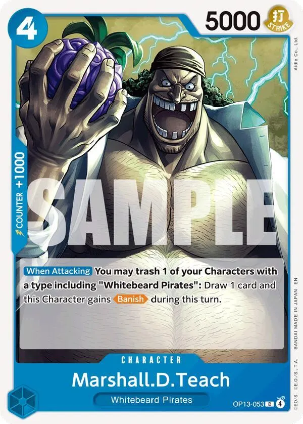 Marshall.D.Teach — Carrying On His Will — One Piece Card Game