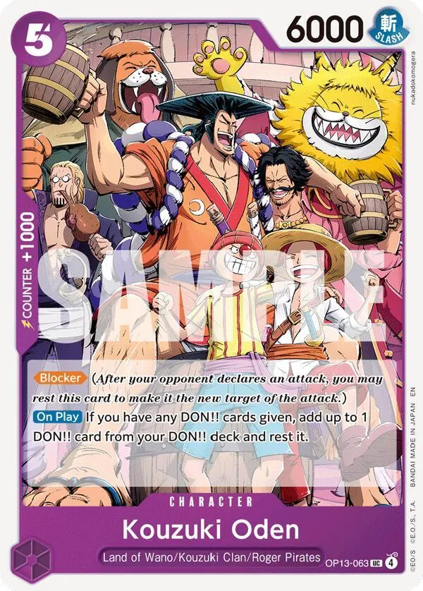 Kouzuki Oden — Carrying On His Will — One Piece Card Game