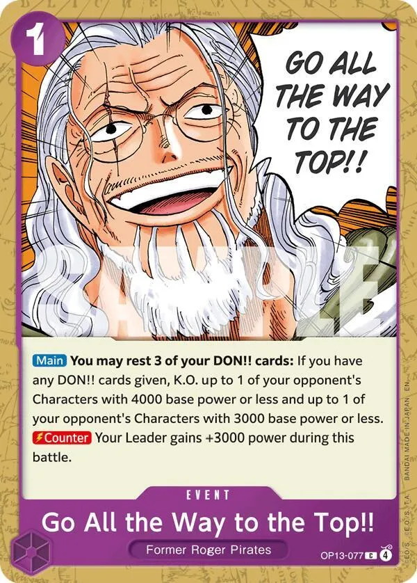 Go All the Way to the Top!! — Carrying On His Will — One Piece Card Game