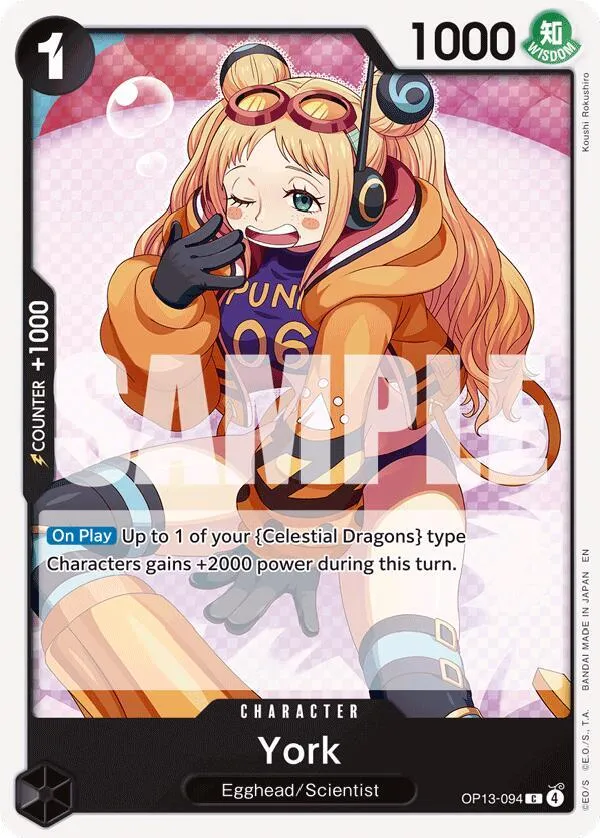York — Carrying On His Will — One Piece Card Game