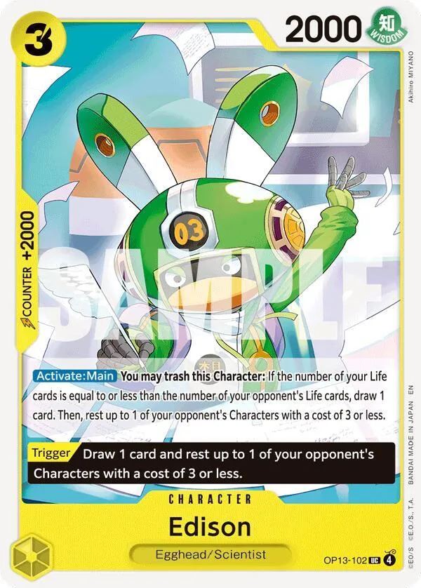 Edison — Carrying On His Will — One Piece Card Game