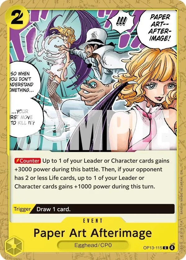 Paper Art Afterimage — Carrying On His Will — One Piece Card Game