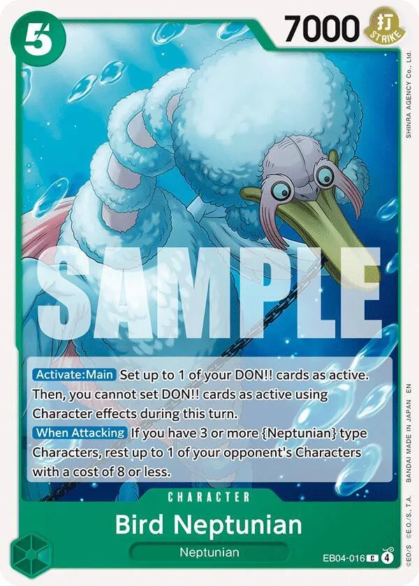 Bird Neptunian — The Azure Sea's Seven — One Piece Card Game