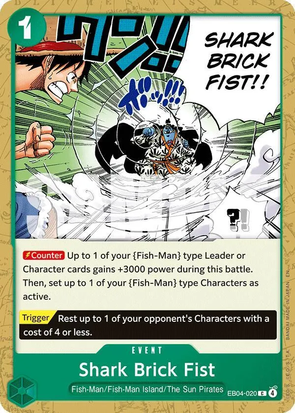 Shark Brick Fist — The Azure Sea's Seven — One Piece Card Game