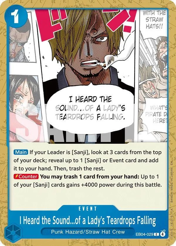 I Heard the Sound...of a Lady's Teardrops Falling — The Azure Sea's Seven — One Piece Card Game