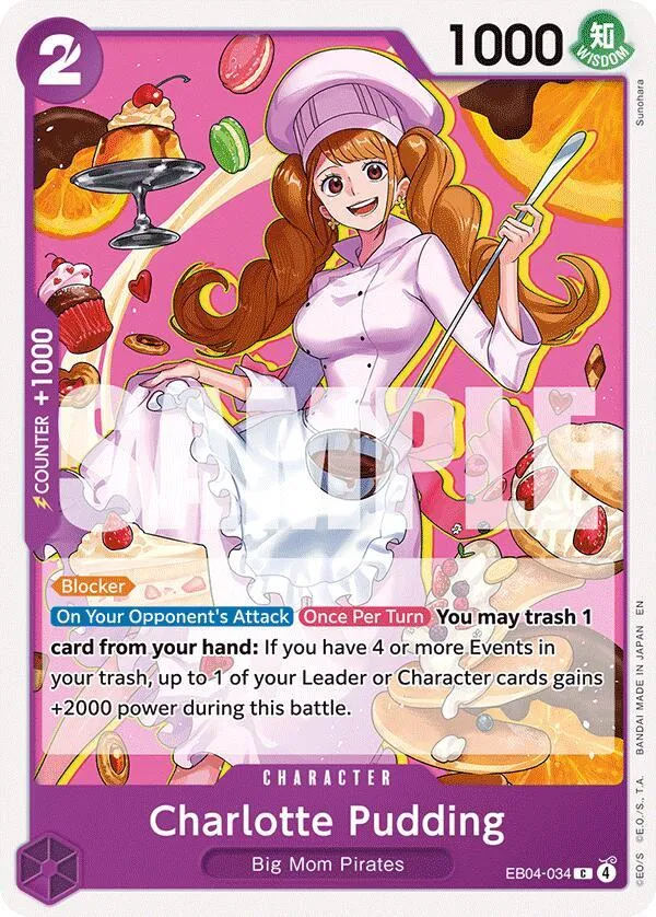 Charlotte Pudding — The Azure Sea's Seven — One Piece Card Game