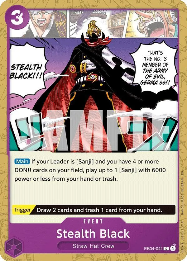 Stealth Black — The Azure Sea's Seven — One Piece Card Game