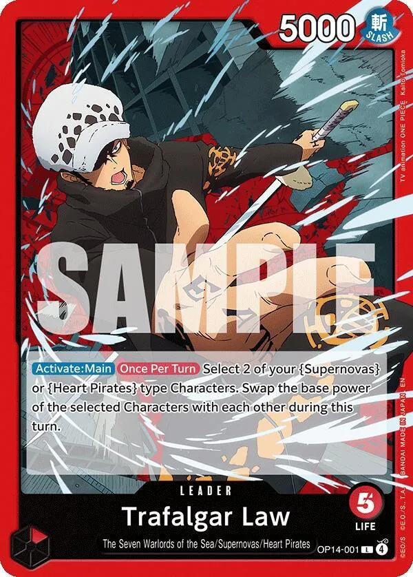 Trafalgar Law - OP14-001 — The Azure Sea's Seven — One Piece Card Game