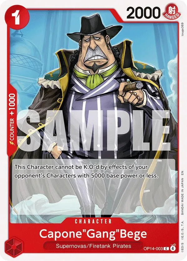 Capone"Gang"Bege — The Azure Sea's Seven — One Piece Card Game