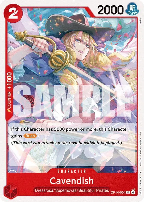 Cavendish — The Azure Sea's Seven — One Piece Card Game