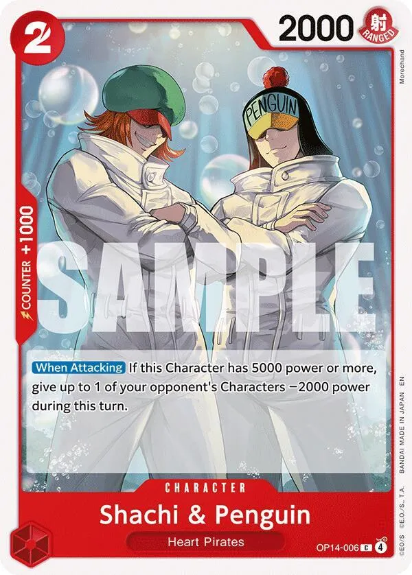 Shachi & Penguin — The Azure Sea's Seven — One Piece Card Game